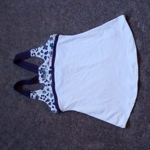 Lija workout top with floral burnout yoke